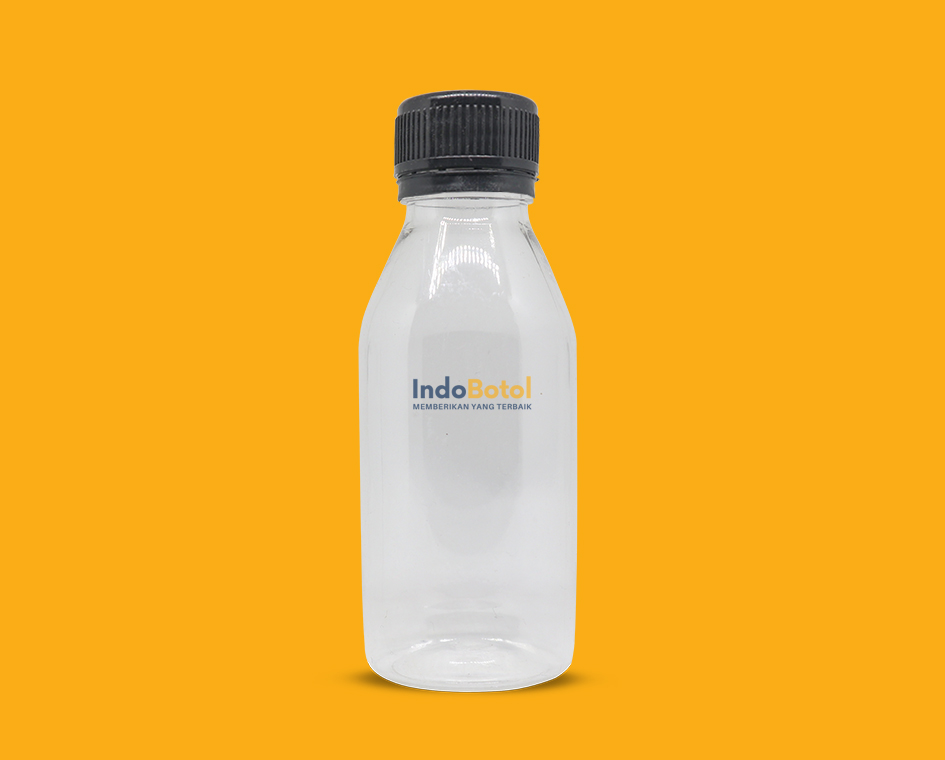 PET 100ml Bening Setcap Hitam